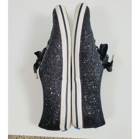 Keds X Kate Spade New York Glitter Sneakers in Black, sz 9 - Picture 10 of 15